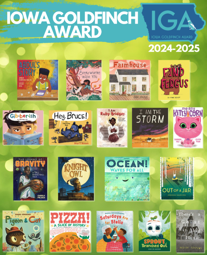 Iowa goldfinch Award books 2024-2025